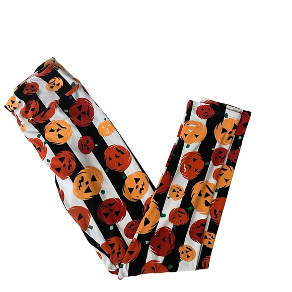 LuLaRoe Soft Knit Halloween/Autumn Elastic Waist Pull On Leggings - Picture 4 of 6